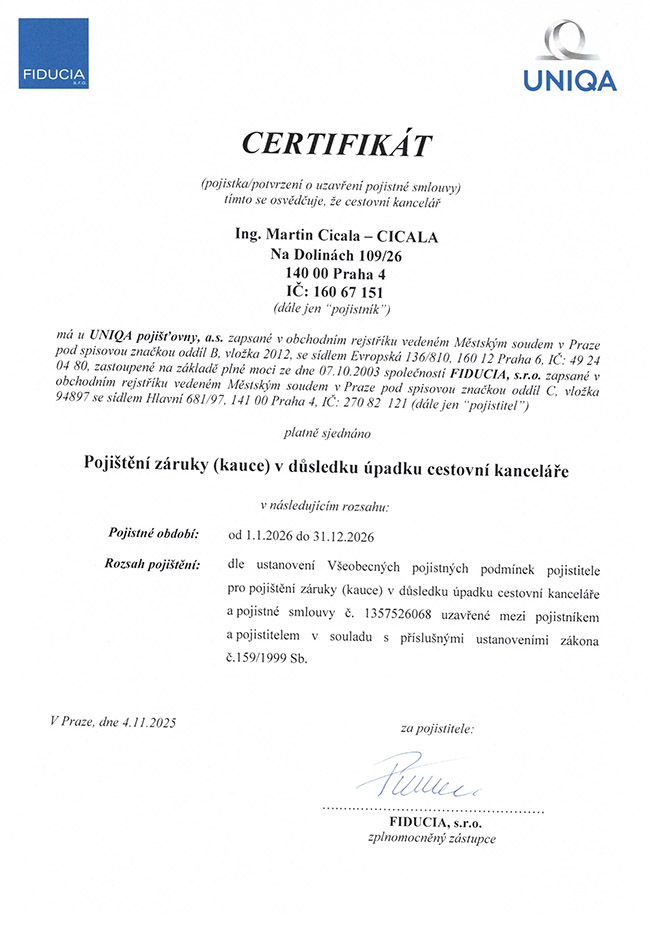 Certifik�t poji�t�n� CK pro rok 2025